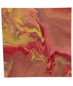 "Goldene Strömung" – Original Acrylbild von Sandra Schild